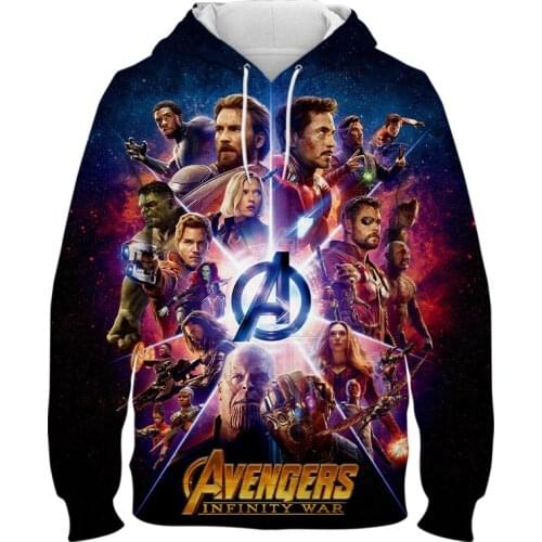 The Avengers Male Sweatshirt With Hood Marvel Movie 3D Print Spring Women Hoodie Streetwear Mens Oversized Pullovers