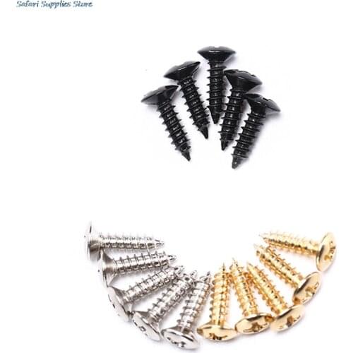 25PCS 3x12mm Electric Guitar Screws For Pickguard Back Plate Mount DIY Luthier Tool Gold Silver Balck Color