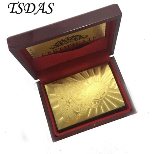 Waterproof Plastic 24k Gold Cards Engraved The Indian Buddha Statue Luxury Gold Playing Cards Single-Side Color Edition