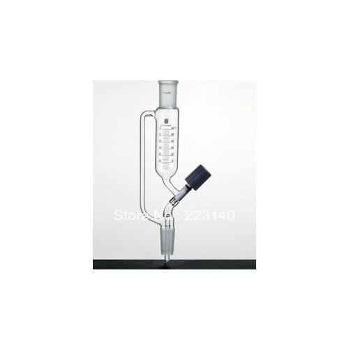 F649125 Funnel, Pressure equalizing, High vacuum valve, Capacity:125ml, Joints:19/22