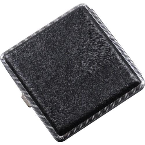 High-Quality Double-Open Classical Leather Metal 20 Sticks Cigarette Stainless Steel Tobacco Case Cigarettes Boxes Tools