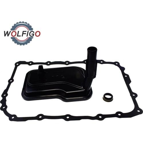 WOLFIGO 24236933 Transmission Fluid Filter for GM Cadillac CTS Chevy Express GMC Savana Hummer H2 with Pan Gasket 24224781