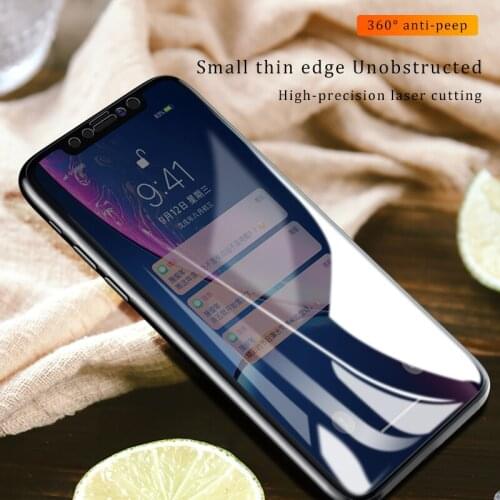 MTOP Luxury Privacy Protective Film Anti-spy Screen Protectors for IPhone 12 Mini 11 Pro XS MAX X XR Anti-peep Tempered Glass