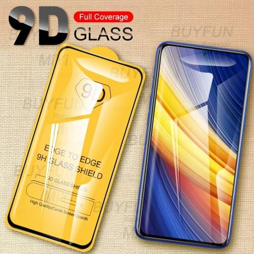 9D Full Glue Protective Glass For Little Poko Pocco Poco X3 X 3 NFC M3 M 3 Pro 5G 2021 Phone Screen Protectors Film Guard Cover