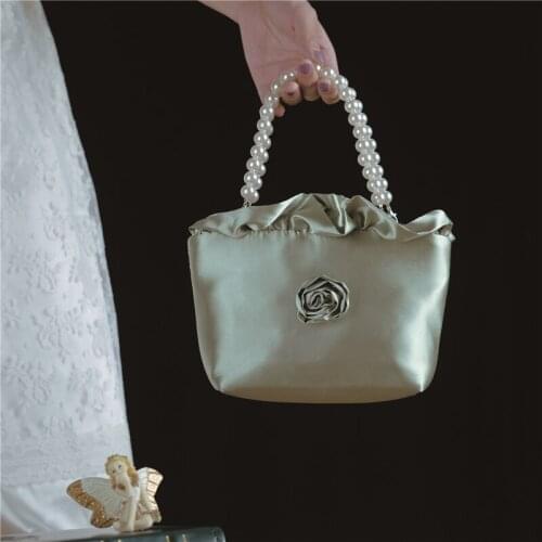 Retro Pearl Bags for Women 2021 Designer Luxury Bolsos Mujer De Marca Famosa Purses and Handbags Flowers Chain Shoulder Bag