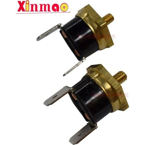 1PCS Temperature switch KSD301 hexagonal copper head M4 40 ° - 150 ° normally closed 10a250v bent leg thermostat
