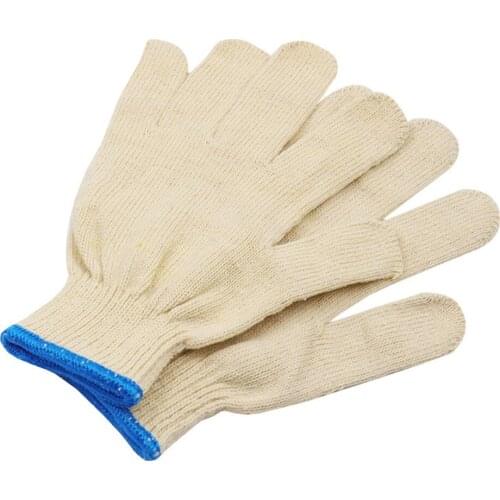 10 Pairs Cotton Gloves Knitted Encrypted Non-slip Gloves Construction Protection Thick Gloves For Woodworking Garden Repairing