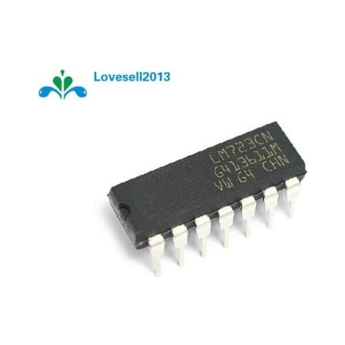 10Pcs LM723CN LM723 Adjustable Voltage Regulator 2-37V 150m