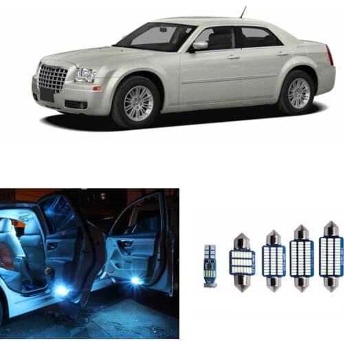 11pcs Canbus Error Free White Led Interior Package Kits Lights Lamp Map Dome License Plate Bulb For Chrysler 300 300C 2005-2010