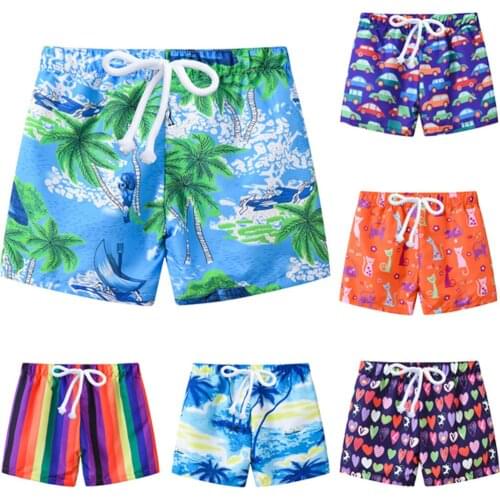 25# Childrens Swimsuit 5 Years Old Toddler Baby Boy Summer Print Swimwear Beach Pants Casual Clothes Swimming Trunks For Kids