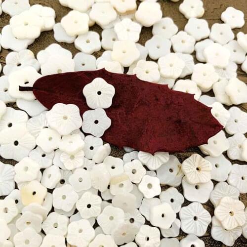 5 PC White Mop Freshwater Pearl Shell Five Petal Flower Shape Beads DIY Wedding Veil Corsage Earrings Jewelry Making Accessory