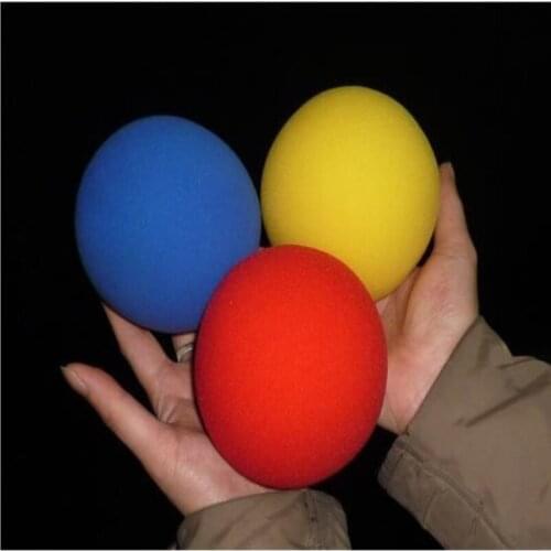 6pcs/lot Super Sponge Ball (10cm) 3 Color For Choose,Red/Blue/Yellow,Stage Magic Trcik,Mentalism,Close Up Magie Prop,Magia Toys