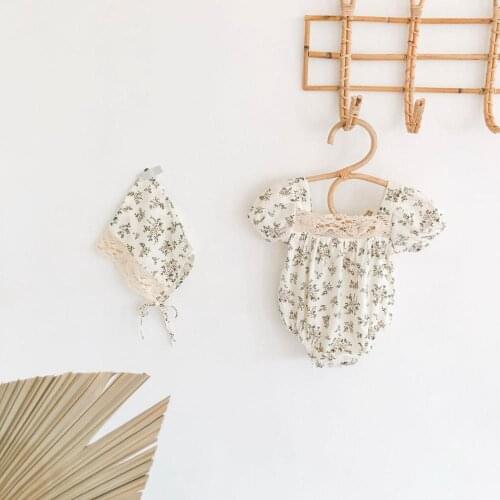 Baby Girl Clothes Ruffle Floral Korea Baby Jumpsuit Newborn Cotton Infant Romper Backless Sunsuit Overalls Baby Clothes Playsuit