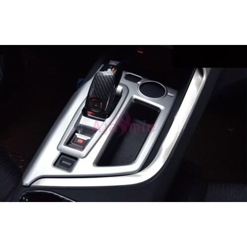 For Peugeot 5008 3008 GT 2017 2018 Interior Hand Shift Gear Box Cover Protector Panel Chrome Car Styling Accessories