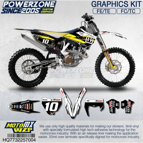 PowerZone Customized Team Graphics Backgrounds Decals 3M Custom Stickers For Husqvarna 2014 To 2019 FE TE FC TC 250 To 500cc 04
