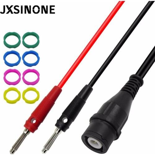 Cleqee P1203 BNC male plug to 4mm Banana plug Coaxial Cable Oscilloscope Test Lead 120CM