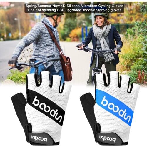 Summer Cycling Gloves Half Finger With Shockproof 4D Gel Padded Unisex Antislip Breathable Gloves MTB Road Mountain Bike Gloves