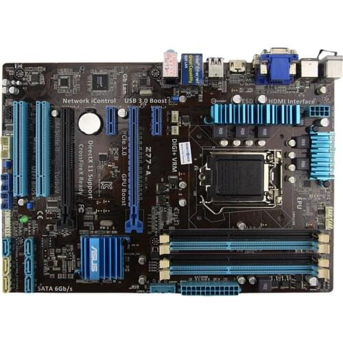 For ASUS Z77-A Desktop Motherboard Z77 Socket LGA1155 DDR3 32GB Dual PCI-E 16X
