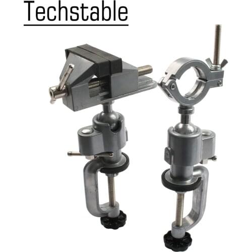 2 In 1 Table Vise Bench Clamp 360 Clamp Table Grinder Holder Drill Dremel for Rotary Tool Craft Model Tools Metal Working Tool
