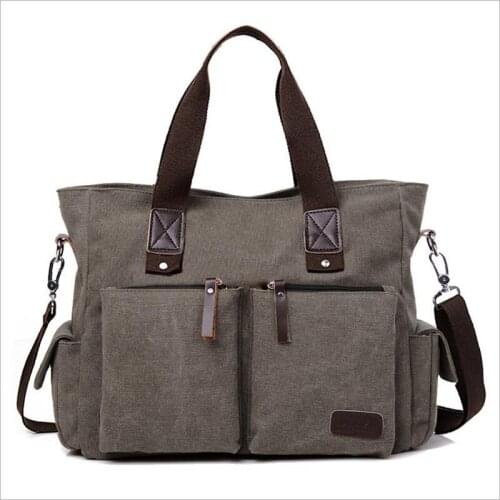 2019 new fashion retro mens handbag sports bag casual canvas bag shoulder bag large capacity travel bag