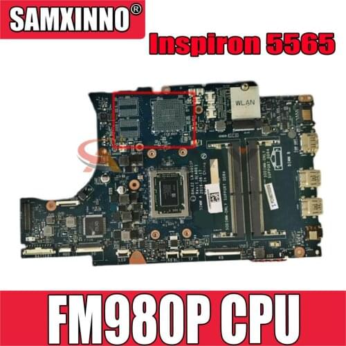 Original Laptop motherboard For DELL Inspiron 5565 FM980P Mainboard CN-0091H1 0091H1 LA-D803P DDR3