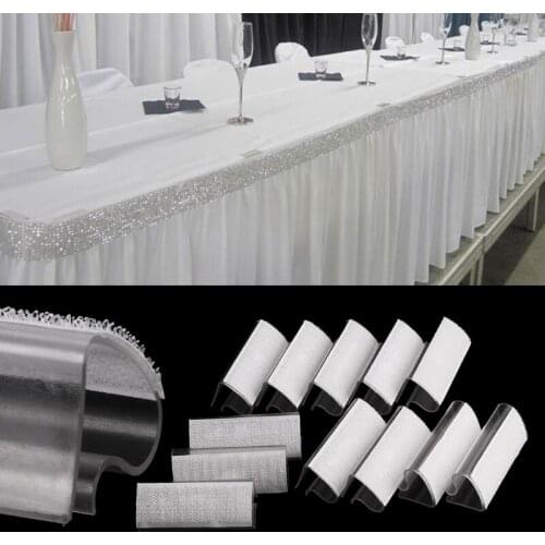 12Pcs Tablecloth Clips Picnic Table Cloth Skirting Clamp Plastic Table Cover Skirt Holder for Home Kitchen Wedding Party Banquet