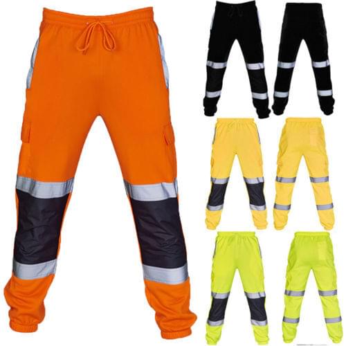 2020 Hip Hop Casual Joggers Sweatpants Trousers Striped Reflective Pant Mens Male Street Fashion Mens Trousers
