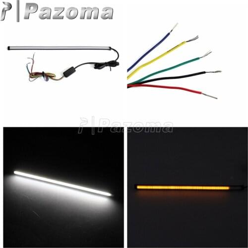 45cm Motorcycle Universal Sequential LED Taillight Turn Signal Brake Light Daytime Running lights Strips Lamp Strips