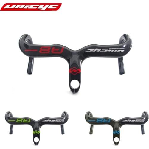 ULLICYC A8 Full Carbon Road Handlebar Bicycle Integrated With 3k Carbon Fiber 400/420/440*90/100/110/120mm YT535
