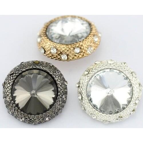High Quality 20pcs / Bag Fashion Charm Crystal Buttons DIY Cashmere Mink Coat with Rhinestone Decorative Buttons