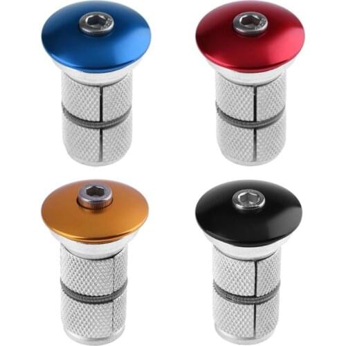 1Pcs Carbon Fiber Front Fork Expansion Screw Hanging Heart Bike Headset MTB Road Bike Part Black Red Blue Gold Bicycle Headset