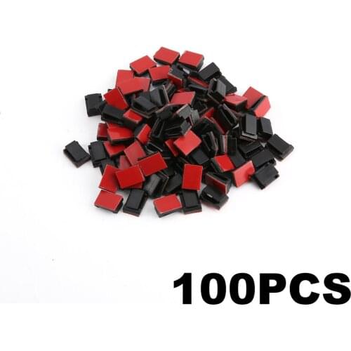 100pcs Adhesive Car Cable Organizer Clips Cable Winder Drop Cable Holder Cord Management Desk Wire Tie Fixer 2020 New