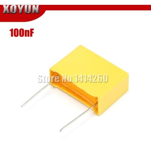 20pcs 100nF capacitor X2 capacitor 275VAC Pitch 10mm X2 275V Polypropylene film capacitor 0.1uF