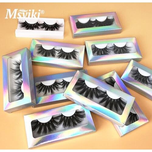 25 MM Mink Eyelashes Wholesale Items Fulffy Magnetic False Lashes Packaging Boxes Natural 5D Fake Lash Extension Supplies Makeup