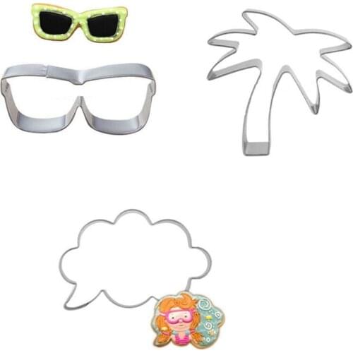 3pcs/set Cutter Cake Baking Cookie Egg Dessert Decoration Metal Mold Chopper Fruit Vegetable Fondant Tools Kitchen Accessories