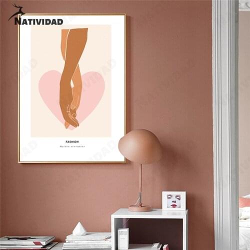 Abstract Art Painting Beige Nordic Minimalism Character Print Art Poster Bohemian Style Living Room Bedroom Home Decoration