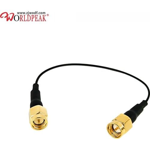 Free shipping 2pcs 50cm SMA Male Connector to SMA Male Connector RG174 Cable Assembly