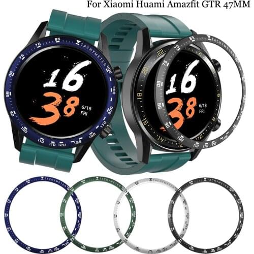 Bezel Ring Styling Frame For Xiaomi Huami Amazfit GTR 47MM Bezel Ring Adhesive watch Case Cover protector Ring Anti часы чехлы