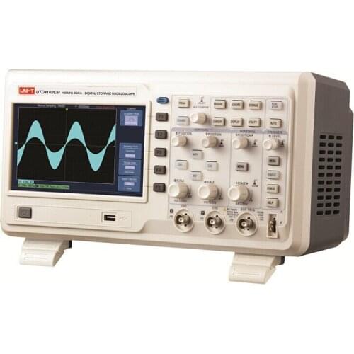 Fast arrival UTD4102CM Digital Storage Oscilloscope 100MHz 2Channels 2GSa/s 7'' TFT LCD 800 Record Length 24Mpts