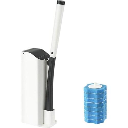 Disposable Toilet Brush Set Replaceable Clean Brush Head Wall-Mounted Homehold Long Handle Cleaning Tool Bathroom Accessories