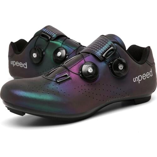 BETOOSEN Breathable Road Bike Cycling Shoes MTB Spin Bicycle Shoes Mens Womens with Quick lace Self-Locking Compatible SPD Cleat
