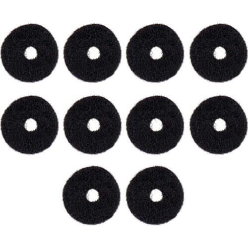 10 Pcs Felt Washers Cushion Pad Trumpet Valve For Guitar Strap Buttons Strap Pins Black White Musical Instrument Accessory