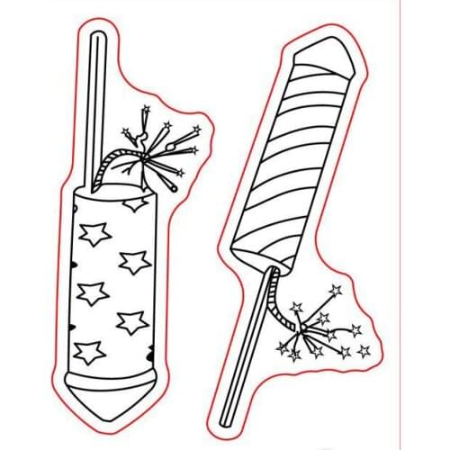 Firecrackers Transparent Clear Silicone Stamp/Seal for DIY scrapbooking/photo album Decorative clear stamp ST0930