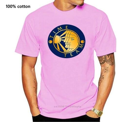 Time Team British Tv Show Tony Robinson MenS T-Shirt Black And White Full-Figured Tee Shirt