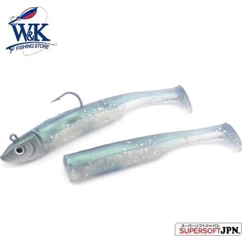 Hot-Sale Seabass Fishing Lure 8 Colors 9 cm 3.5 inch Paddle Tail Soft Lure with 22g Jig Head Laser Eyes Tuna Rock Fishing Lures