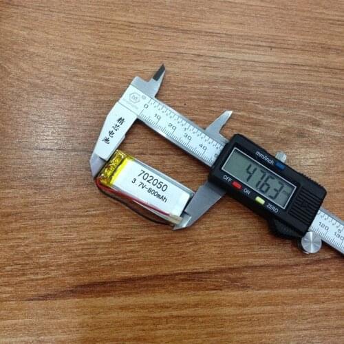 3.7V lithium battery 702050 800MAH traffic recorder, recording pen, wireless headset, point reading pen, general purpose