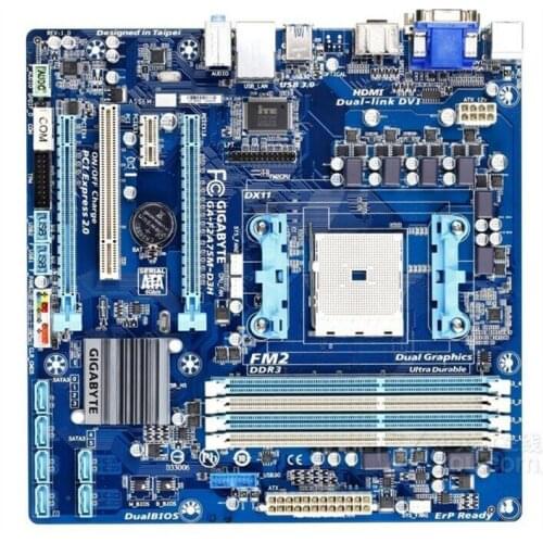For Gigabyte GA-F2A75M-D3H Original Used Desktop Motherboard F2A75M-D3H A75 Socket FM2 DDR3 SATA3 USB3.0 Micro ATX