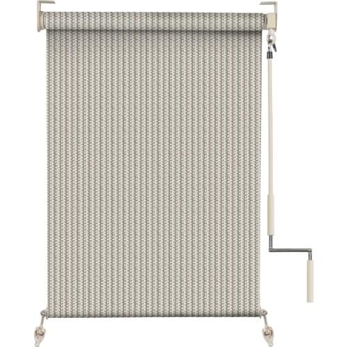 BERISSA Outdoor Cordless Hand Roller Blinds UV Filter Blinds Porch Patio Windows Gazebo Backyard