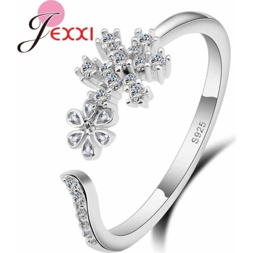 Charm Women Rings With Cubic Zirconia Fashion 925 Sterling Silver Engagement Proposal Finger Ring For Party Gifts