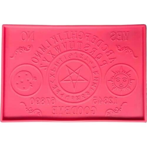 Oujia Board Planchette Divination Large Tray Resin Silicone Molds Agate Tray Serving Board Fruit Tray Resin Molds Crafts